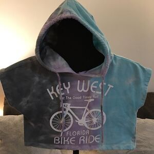 KEY WEST CROPPED TYE DYE HOODIE